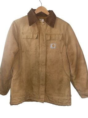 Carhartt Vintage 90s Arctic Quilt Lined Duck Jacket Tan Distressed Men’s Medium